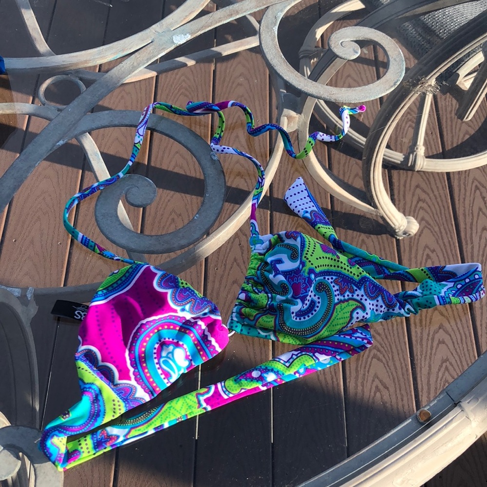 Colorful bikini top
